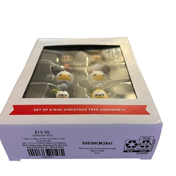 Hallmark Disney 6 Piece Mickey & Friends Mini Christmas Tree Ornament Set NEW - Picture 4 of 7